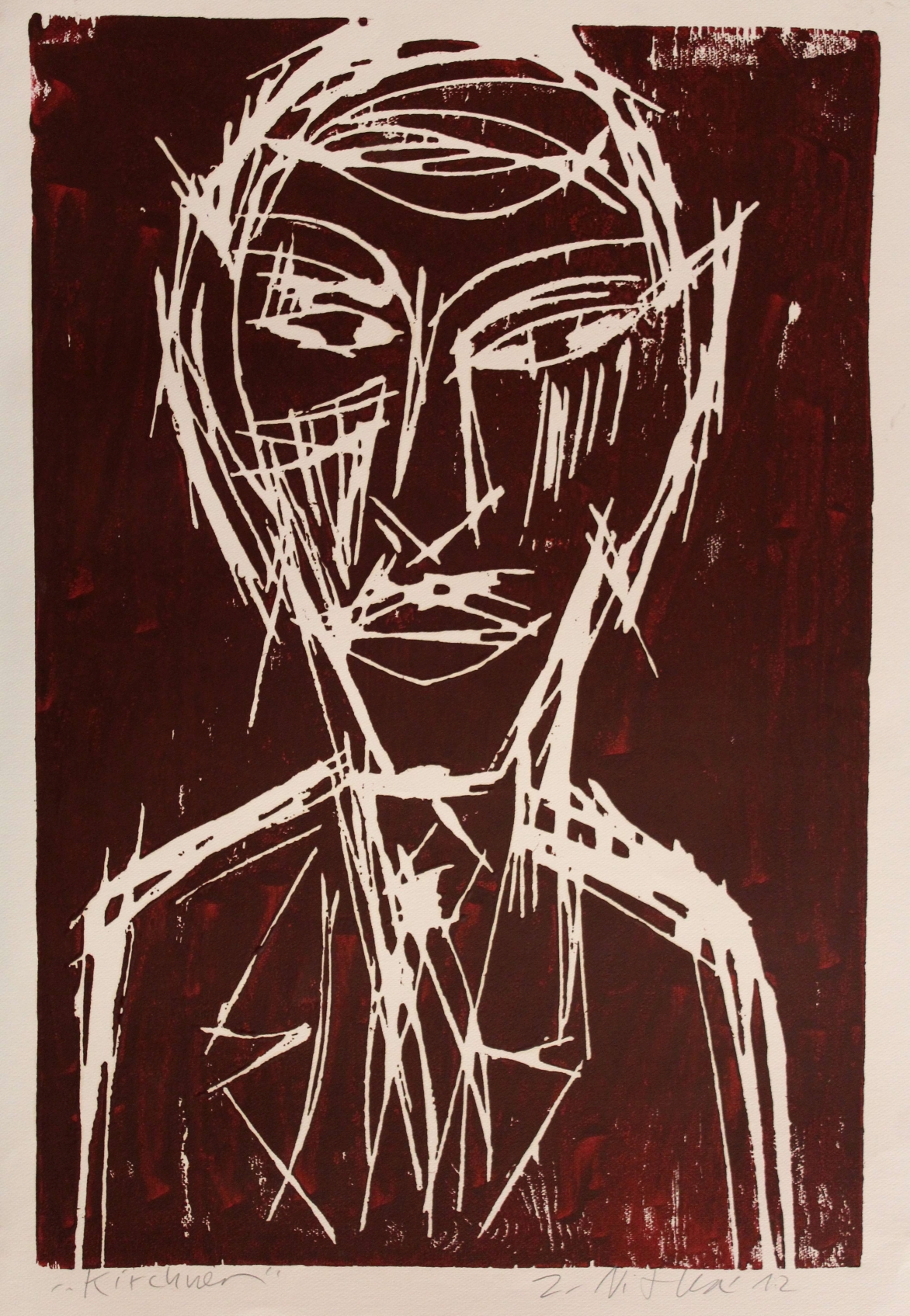 Z. Nitka, Kirchner, 2012, drzeworyt, 70x50